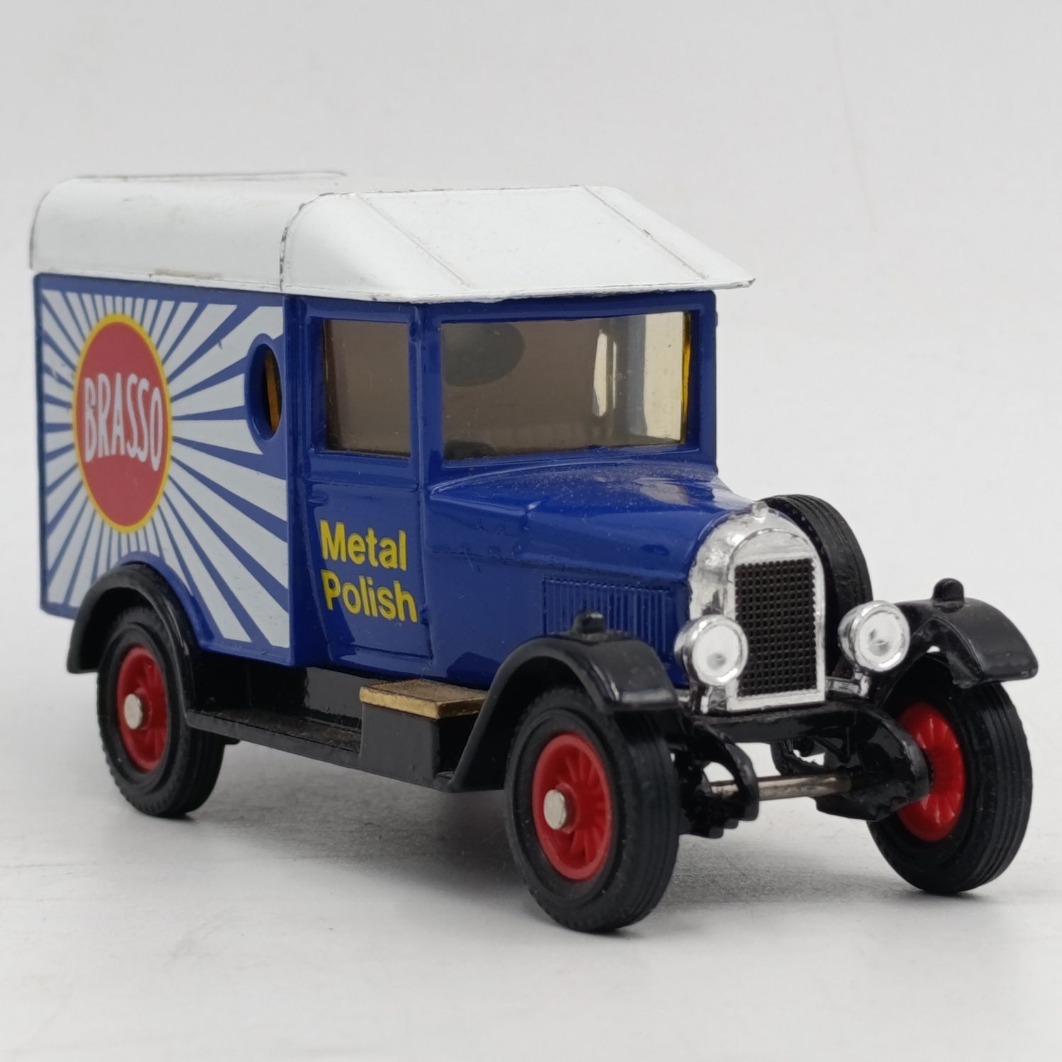 Matchbox 1929 Morris Light Van - Brasso metal polish advertising - models of Yesteryear