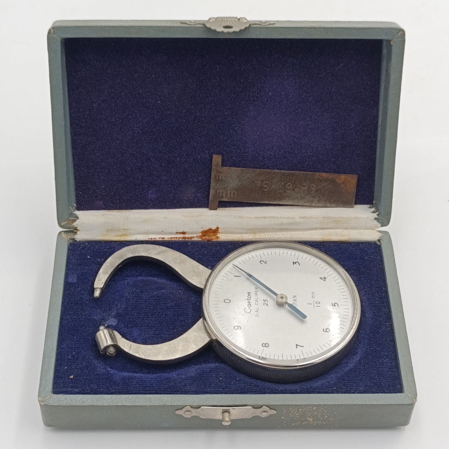 Vintage Carton 25 thickness gauge caliper in box - 1/10mm