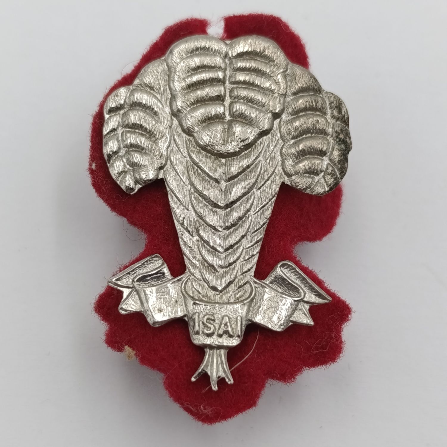 SADF 1 SA Infantry beret badge with backing
