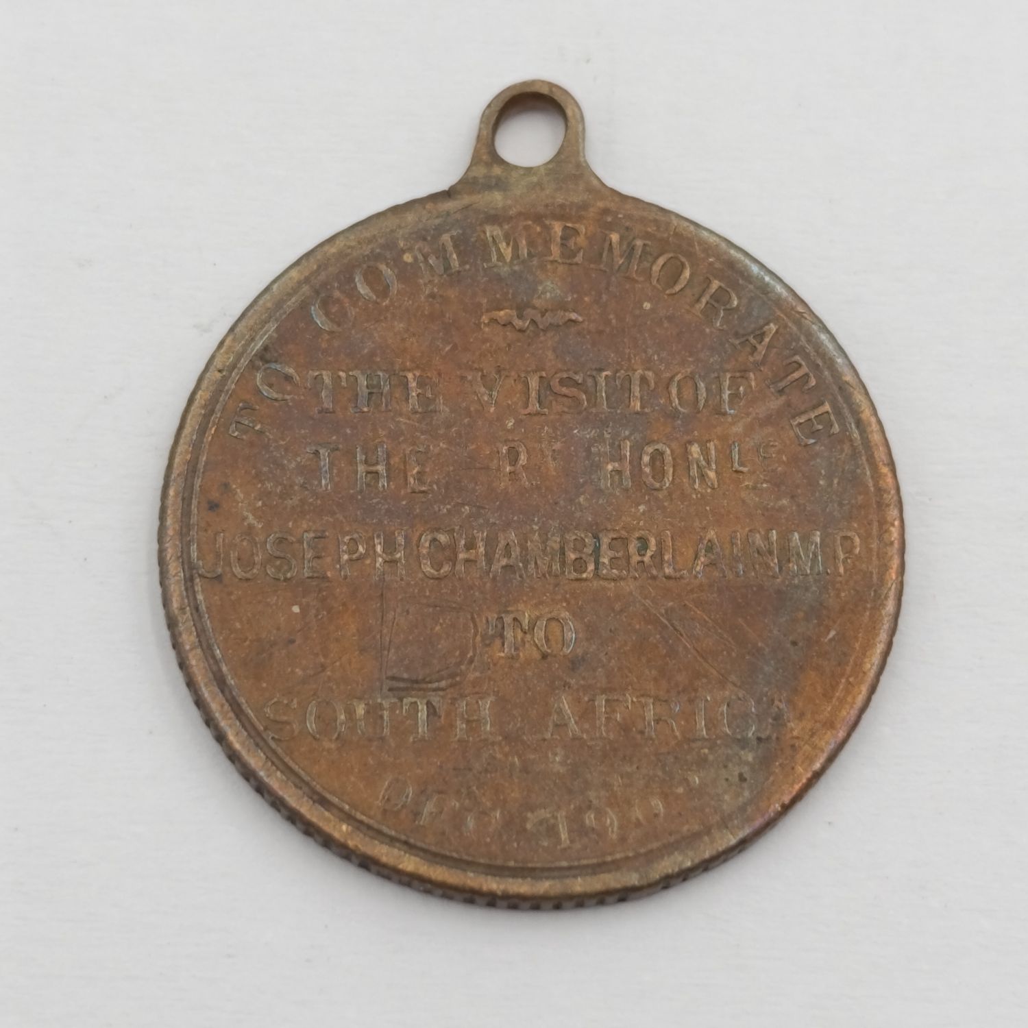 1902 Joseph Chamberlain visit to South Africa medallion