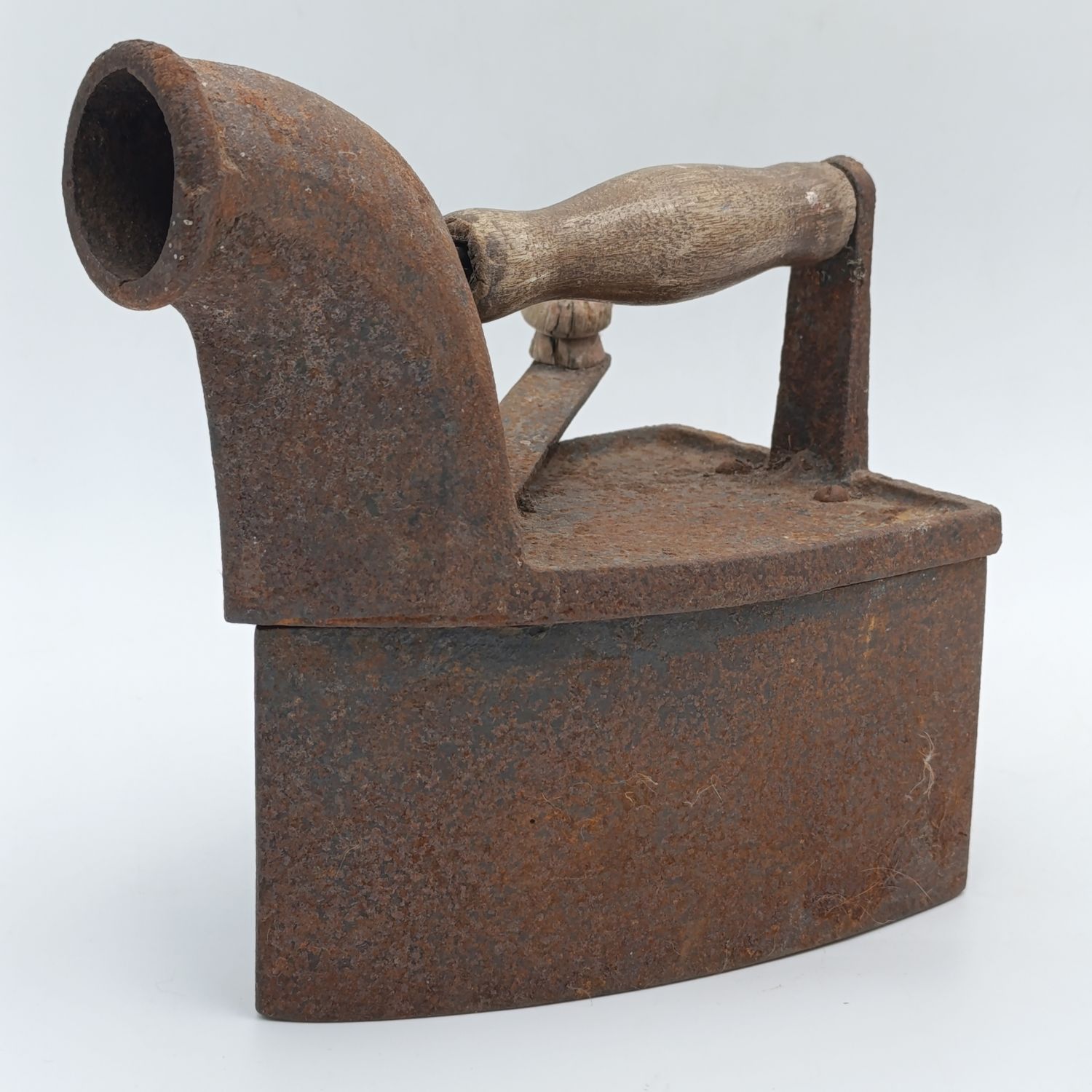 Antique Coal iron with chimney