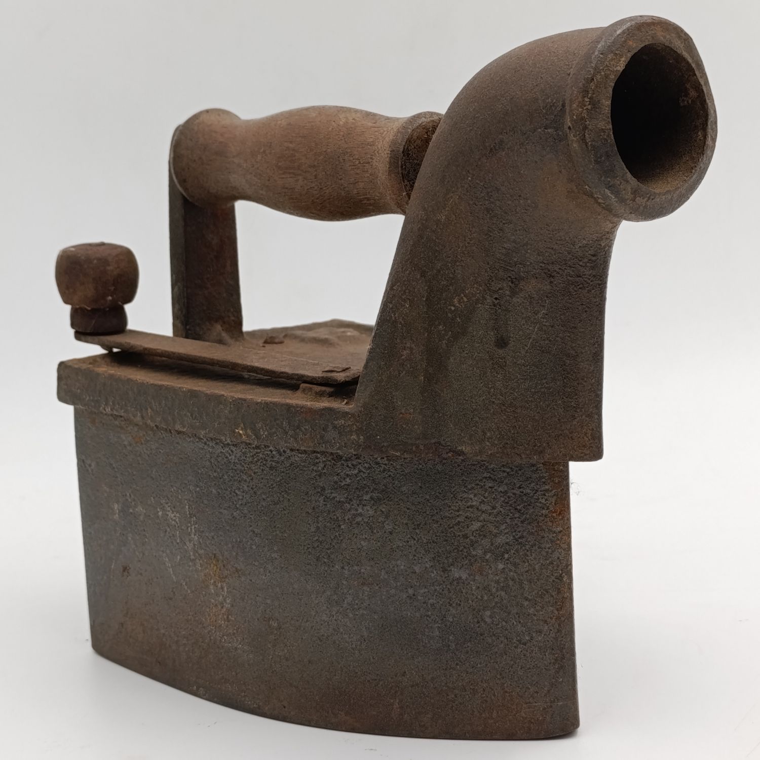 Antique Coal iron with chimney