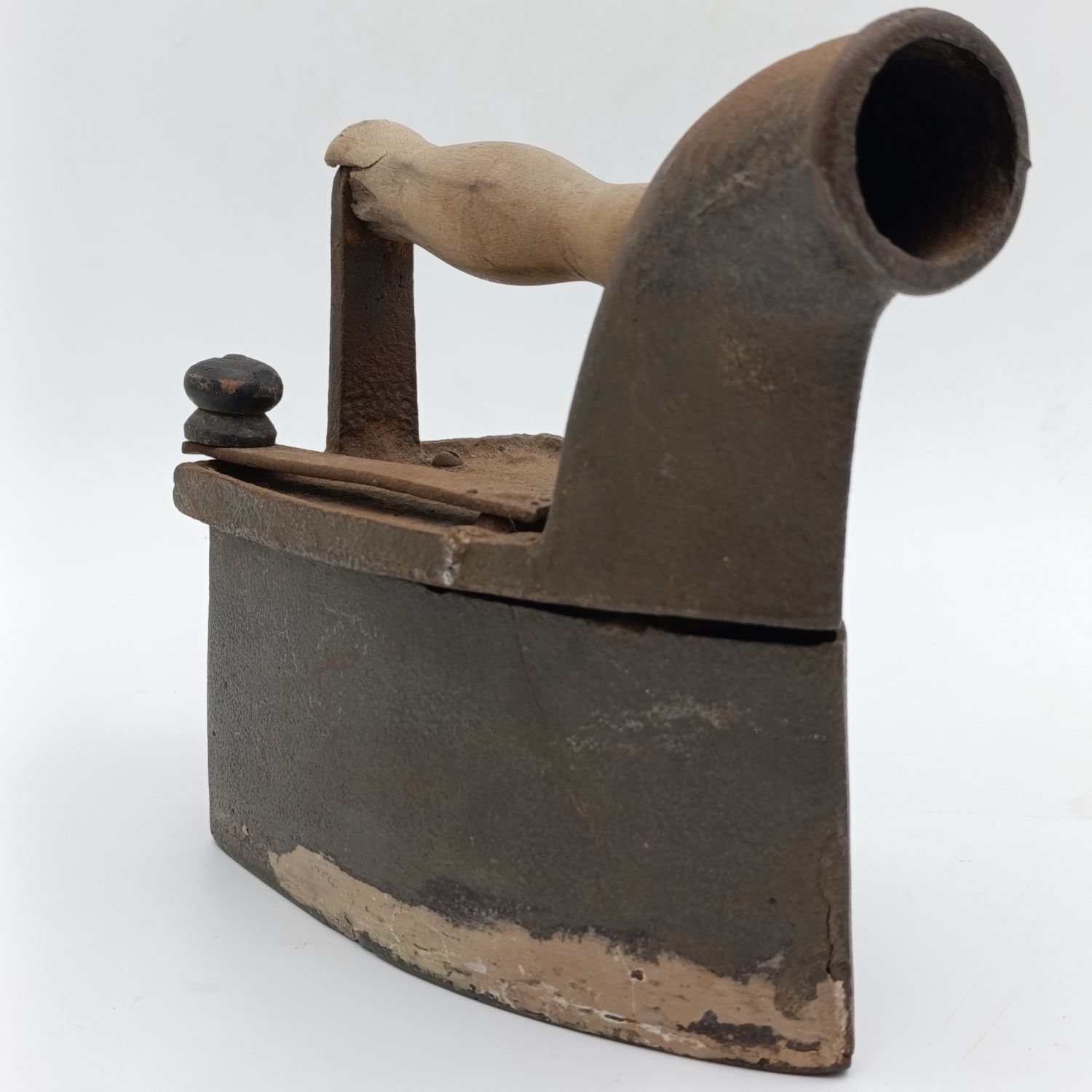 Antique Coal iron with chimney