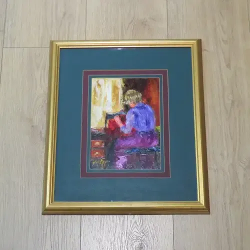 Sonja Meyer Painting framed - One of SA&#39;s top artists - Size with frame 55 x 46 cm - Painting size 28 x 20 cm