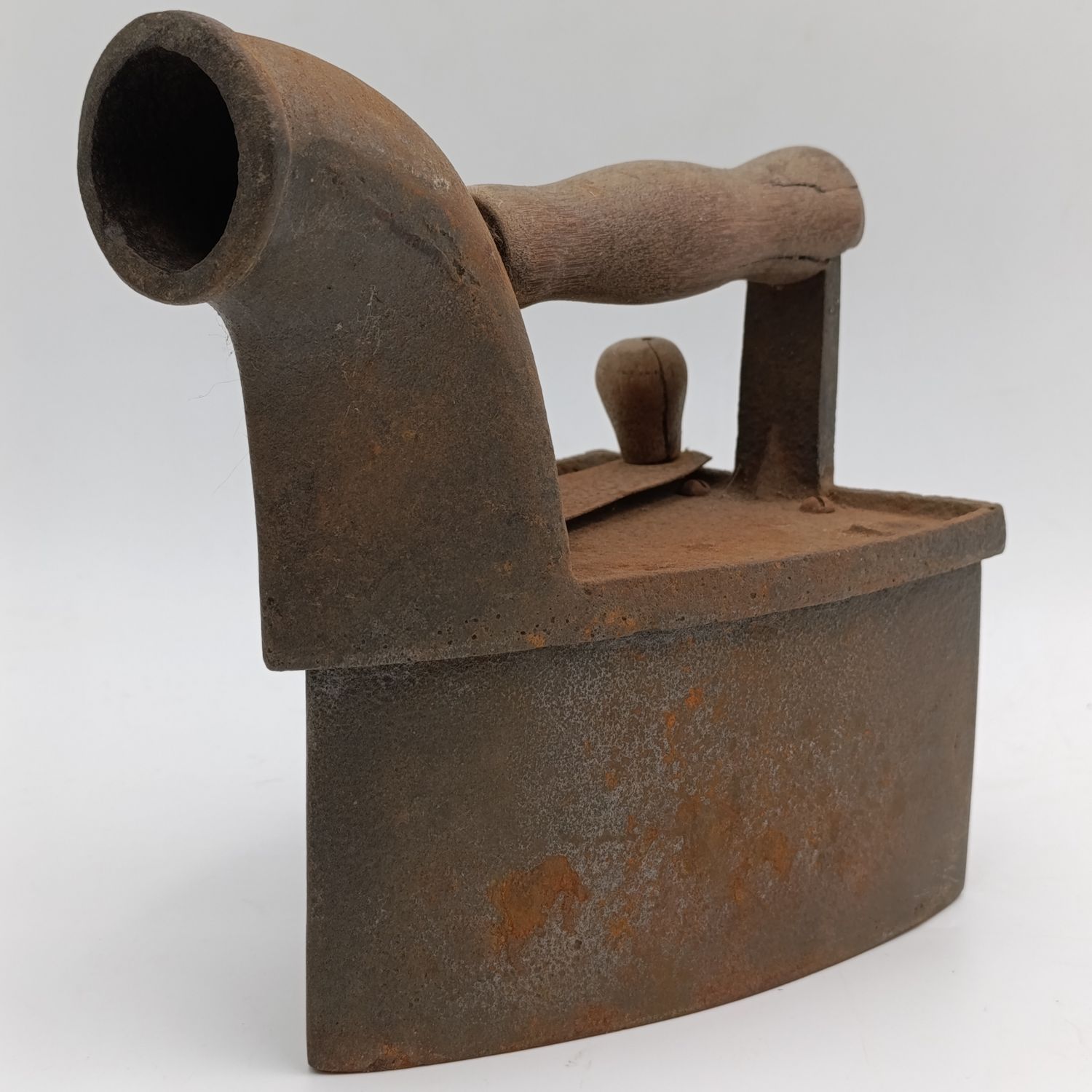 Antique Coal iron with chimney