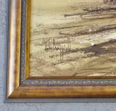 Beautiful John Bampfield oil painting of infantrymen