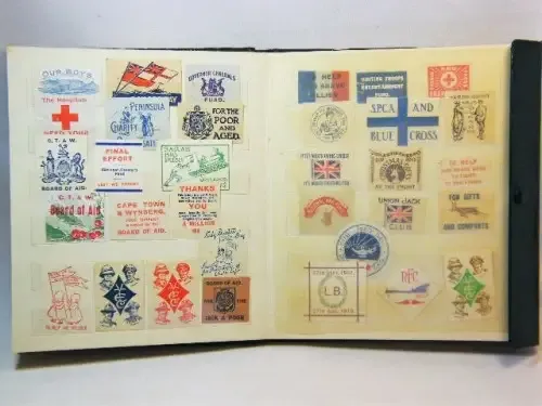 Lot of 120 WW1 War stamps for fundraising - all different - an excellent collection