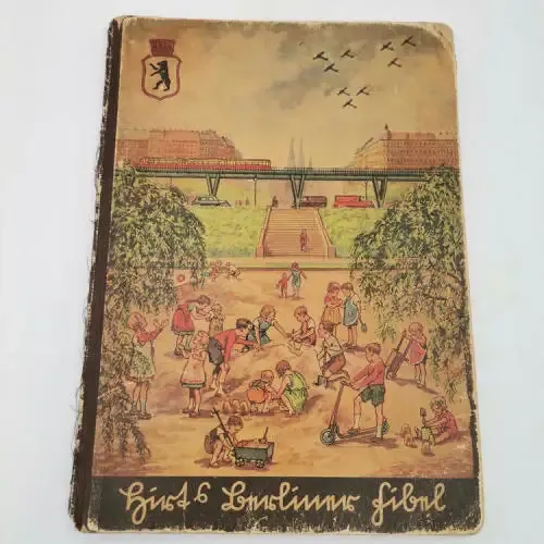 Hirt`s Berliner Fibel Nazi German 1939 Propaganda Children`s book - picture of Hitler in front