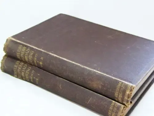 Wireless telephoning and broadcasting books by HM Dowsett - 2 volumes - 1923 - as per photo