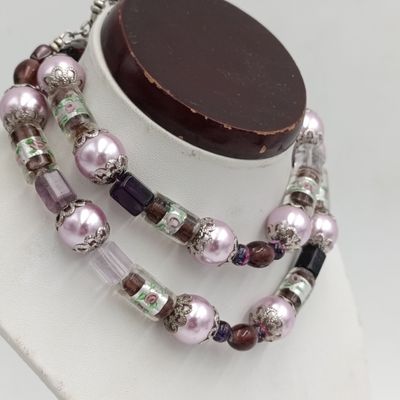 Venetian glass beads necklace - length 61cm