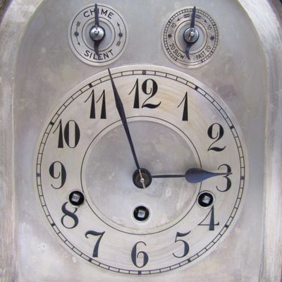 Antique German Junghans mantel clock with  chimes - top repaired