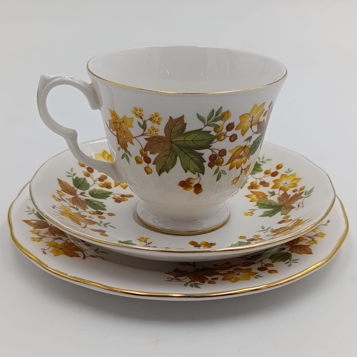 Vintage Queen Anne porcelain trio
