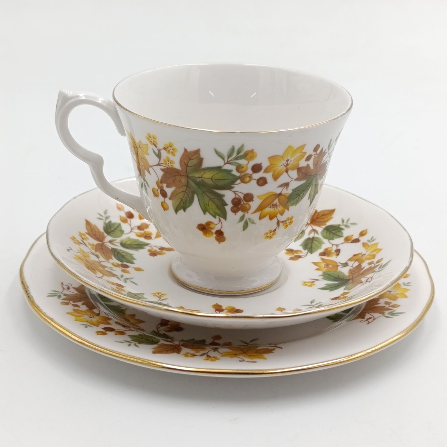 Vintage Queen Anne porcelain trio