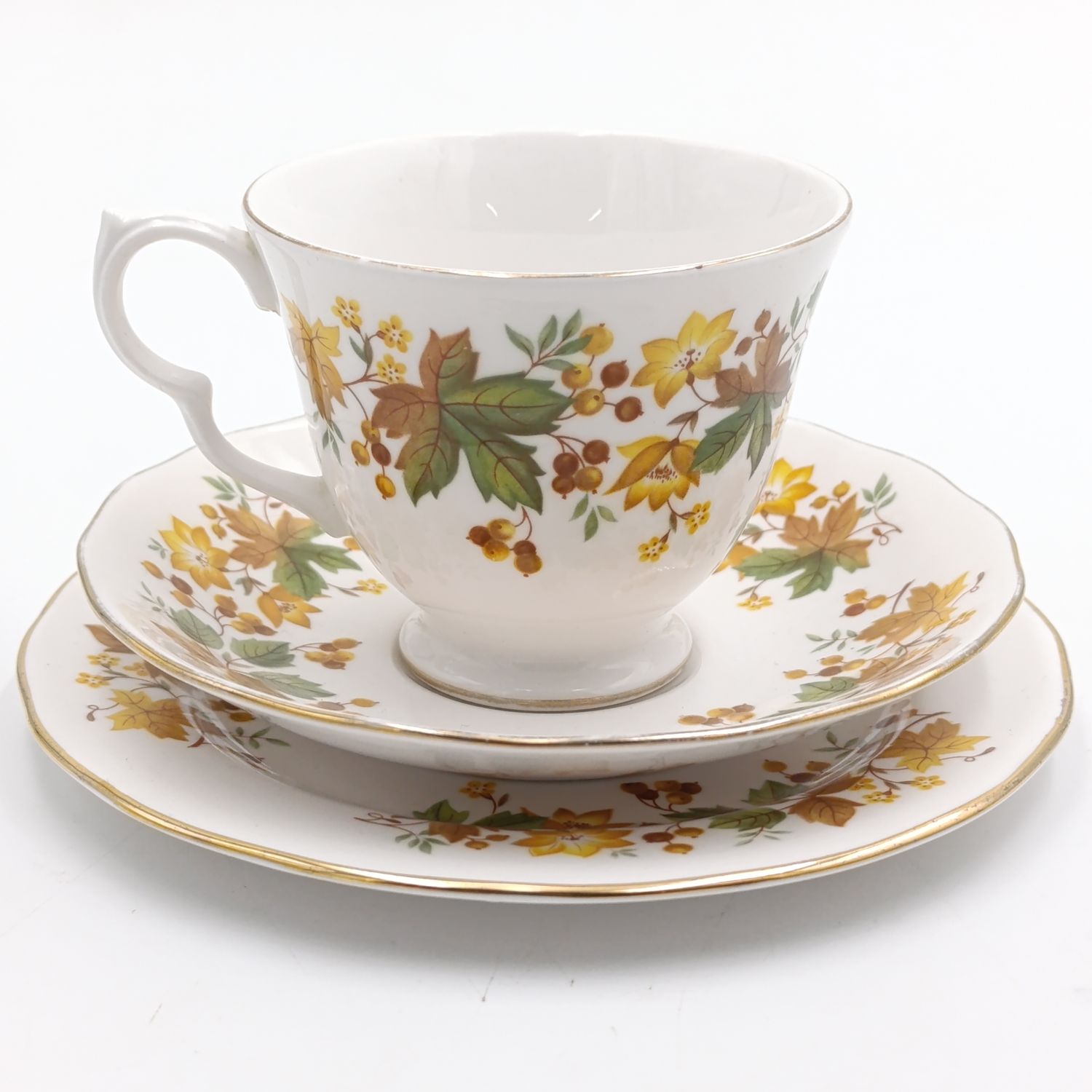 Vintage Queen Anne porcelain trio
