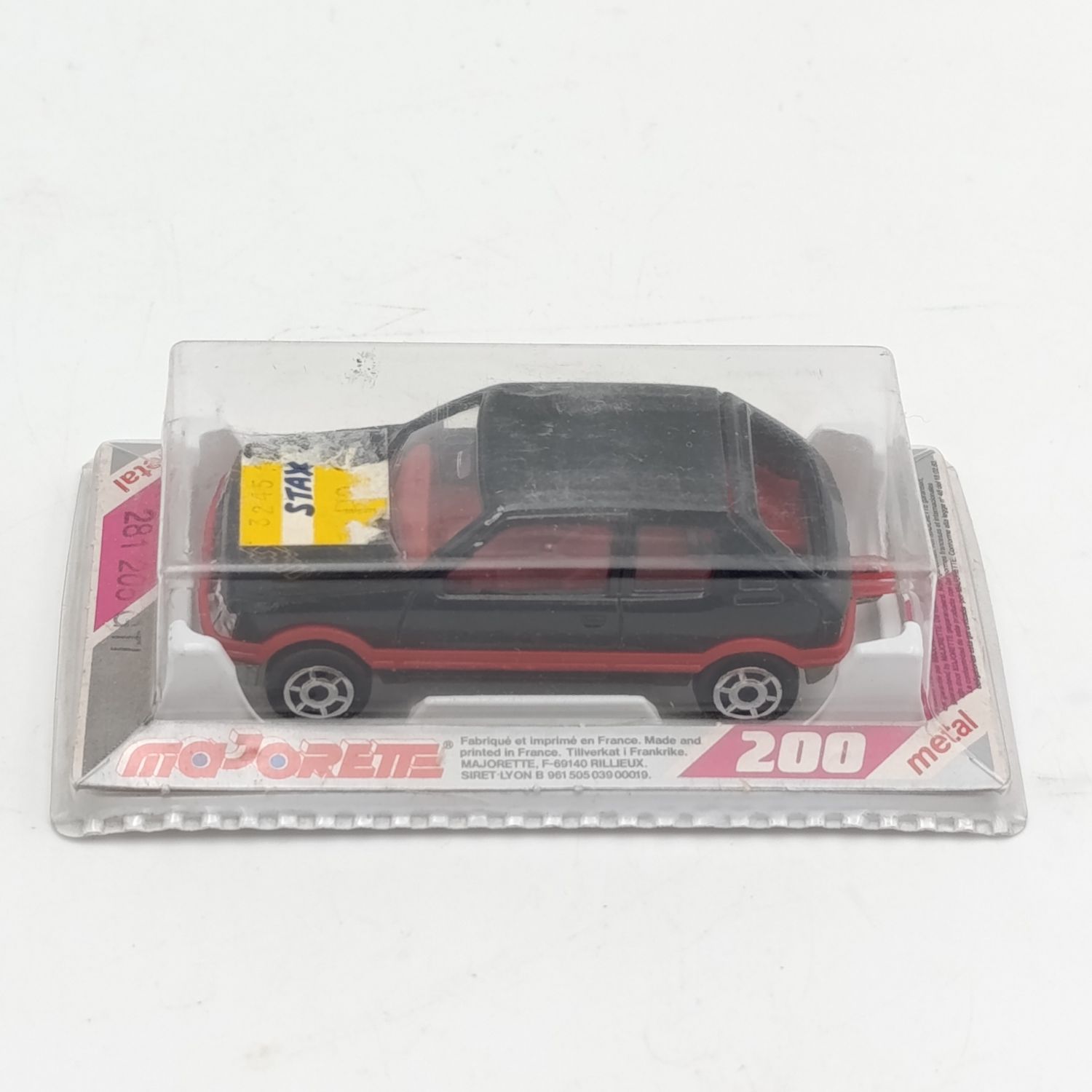 Vintage Majorette #281 Peugeot 205 GTI die-cast toy car - still sealed in pack