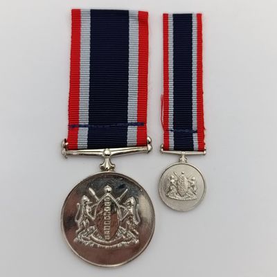 SADF Homelands Transkei Defence Force medal plus miniature - not numbered