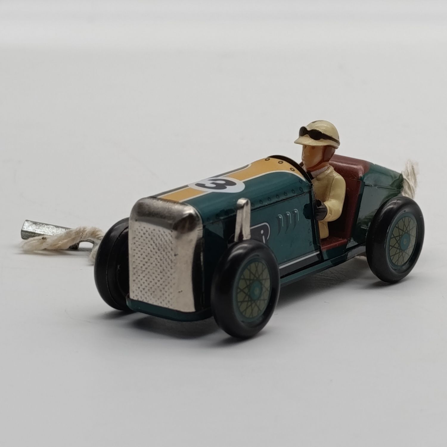 Vintage St John tinplate mechanical race car toy