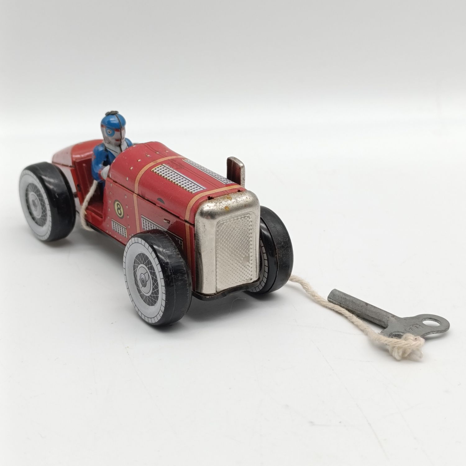 Vintage China MS447 mechanical tinplate racing toy car