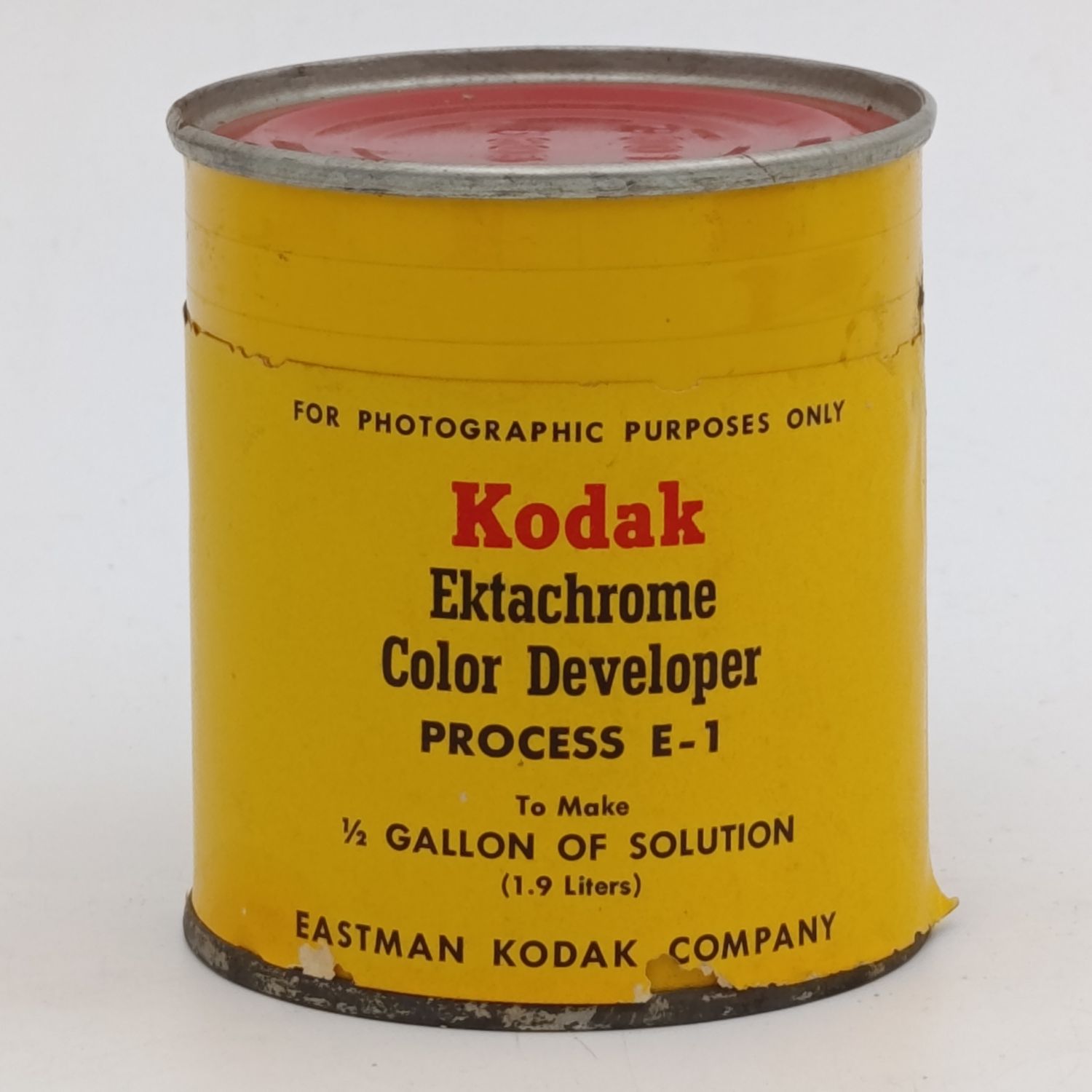 Vintage Kodak Ektachrome Color developer process E-1 tin - still sealed