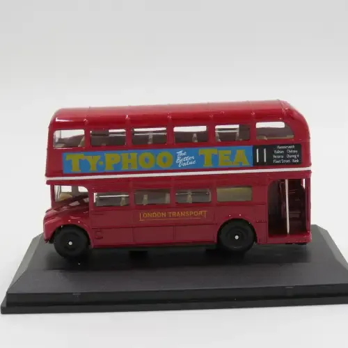 Oxford London Bus `Typhoo tea` die-cast model in case