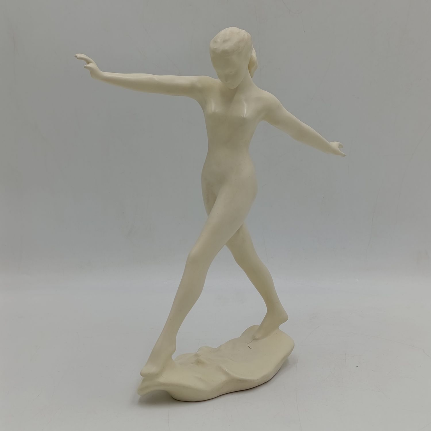 Vintage Cortendorf Nude lady porcelain figurine - crack flaws on foot
