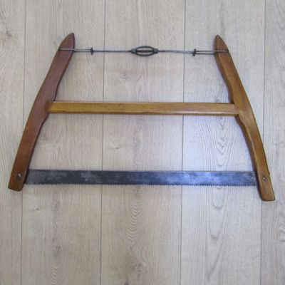 Large Antique wooden bow saw