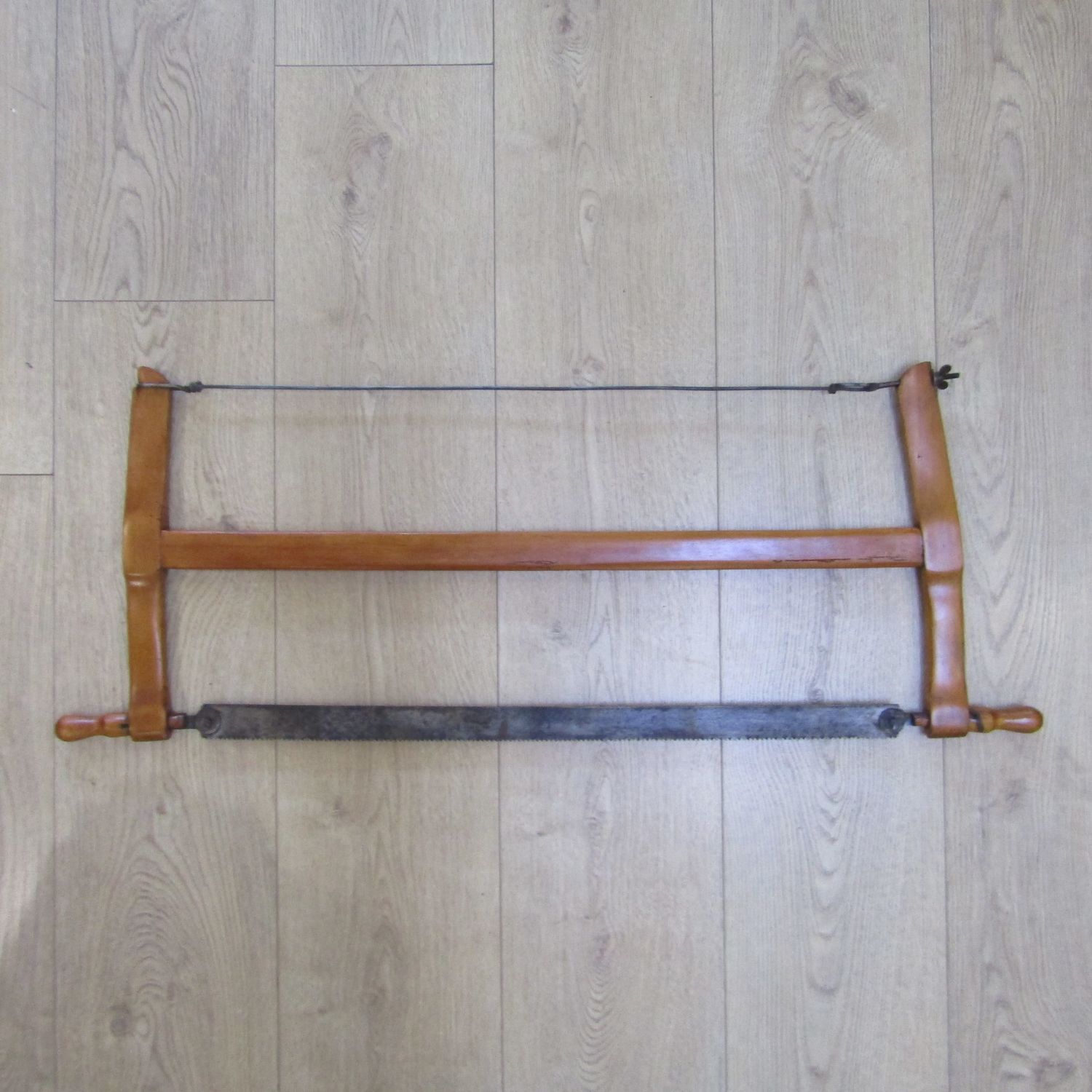 Large Antique wooden bow saw
