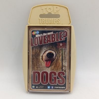 Top Trumps Most loveable Dogs playing cards