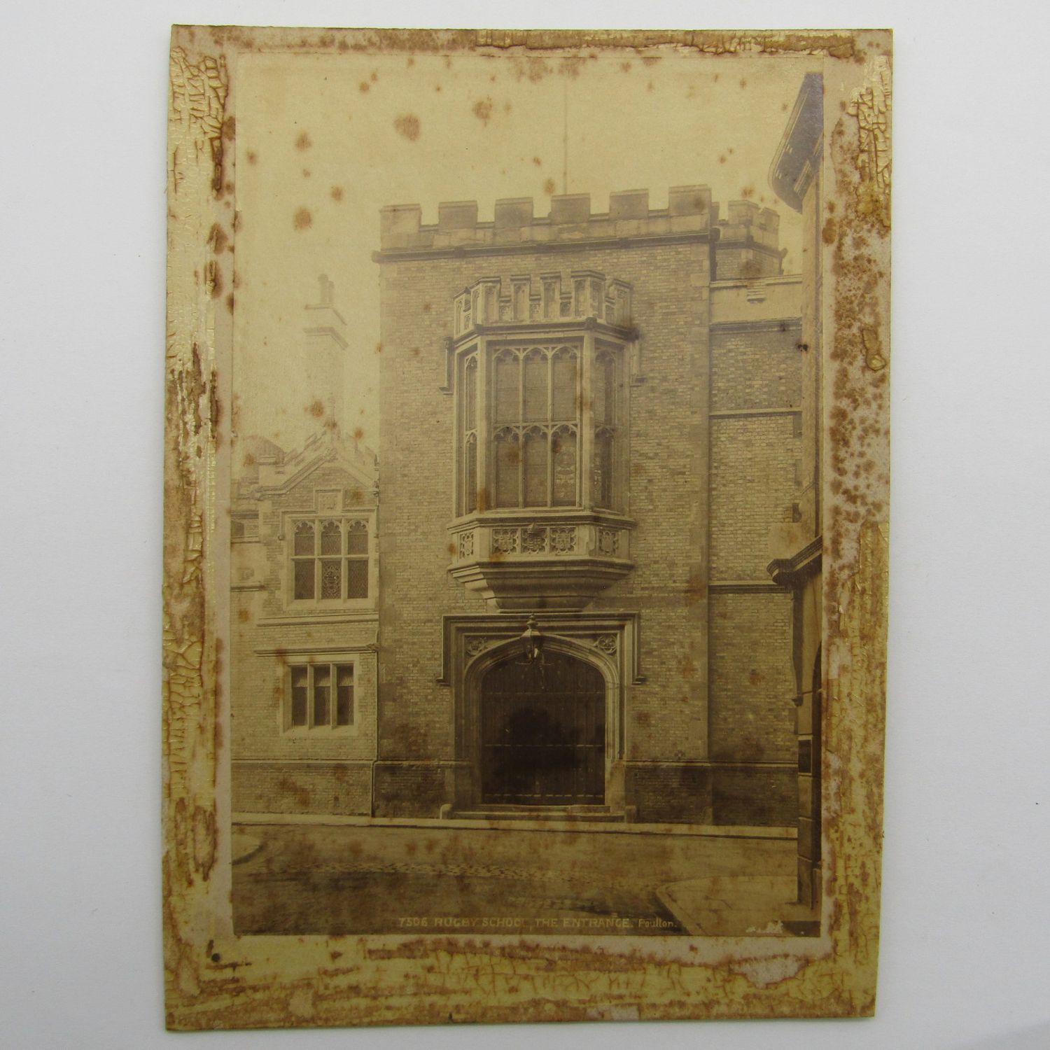 Antique photo of the school in Rugby, England
