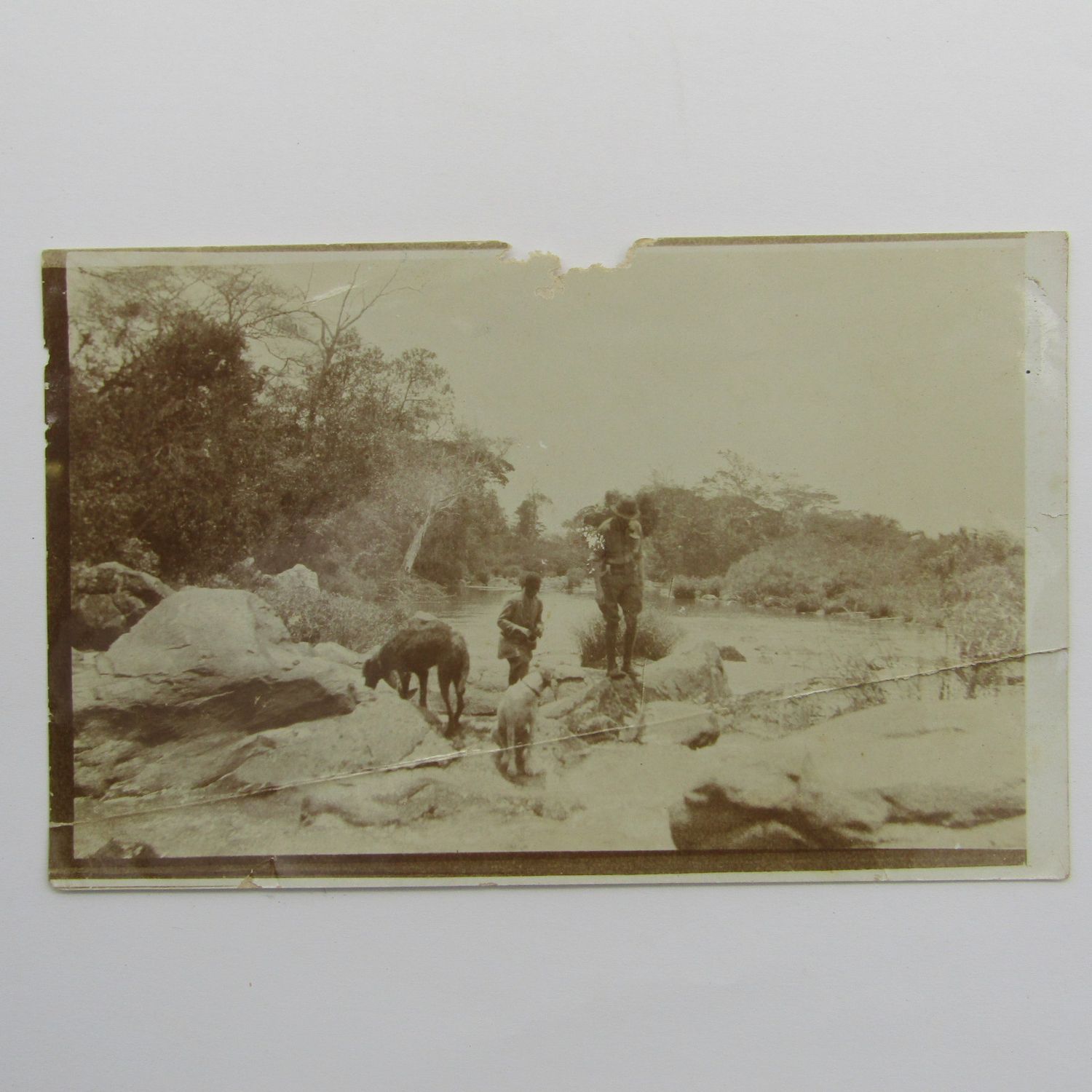 Photo taken at the river Chania in Kenya - British East Africa - damaged