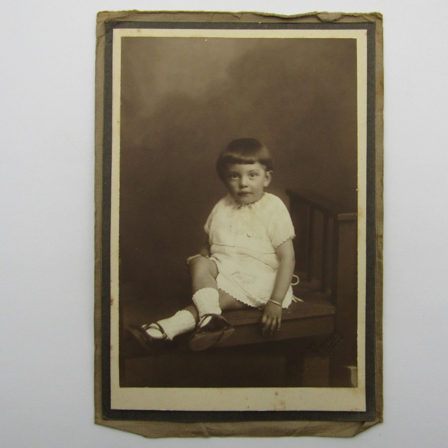 Vintage photo of child posing