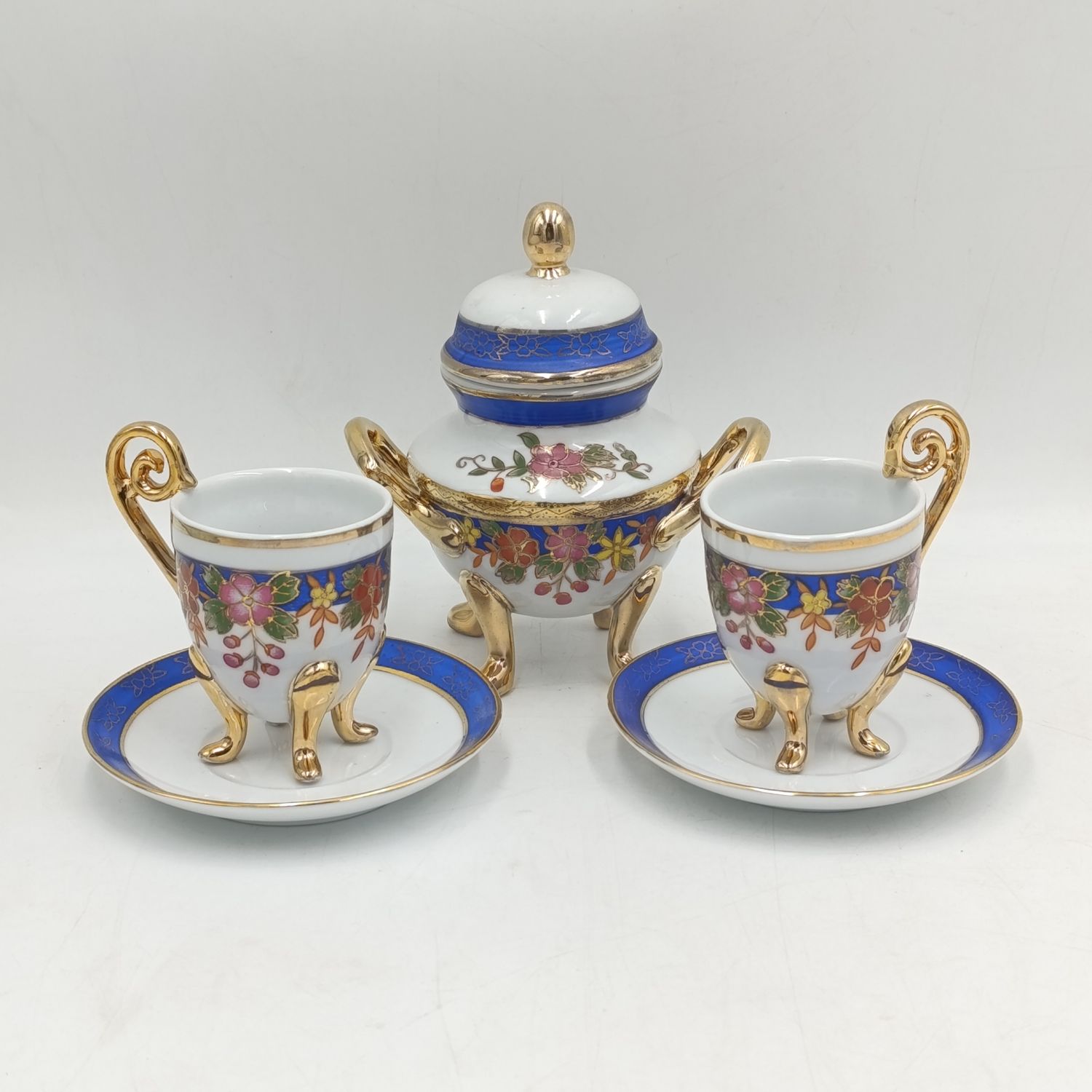 Vintage Chinese porcelain tea for two set