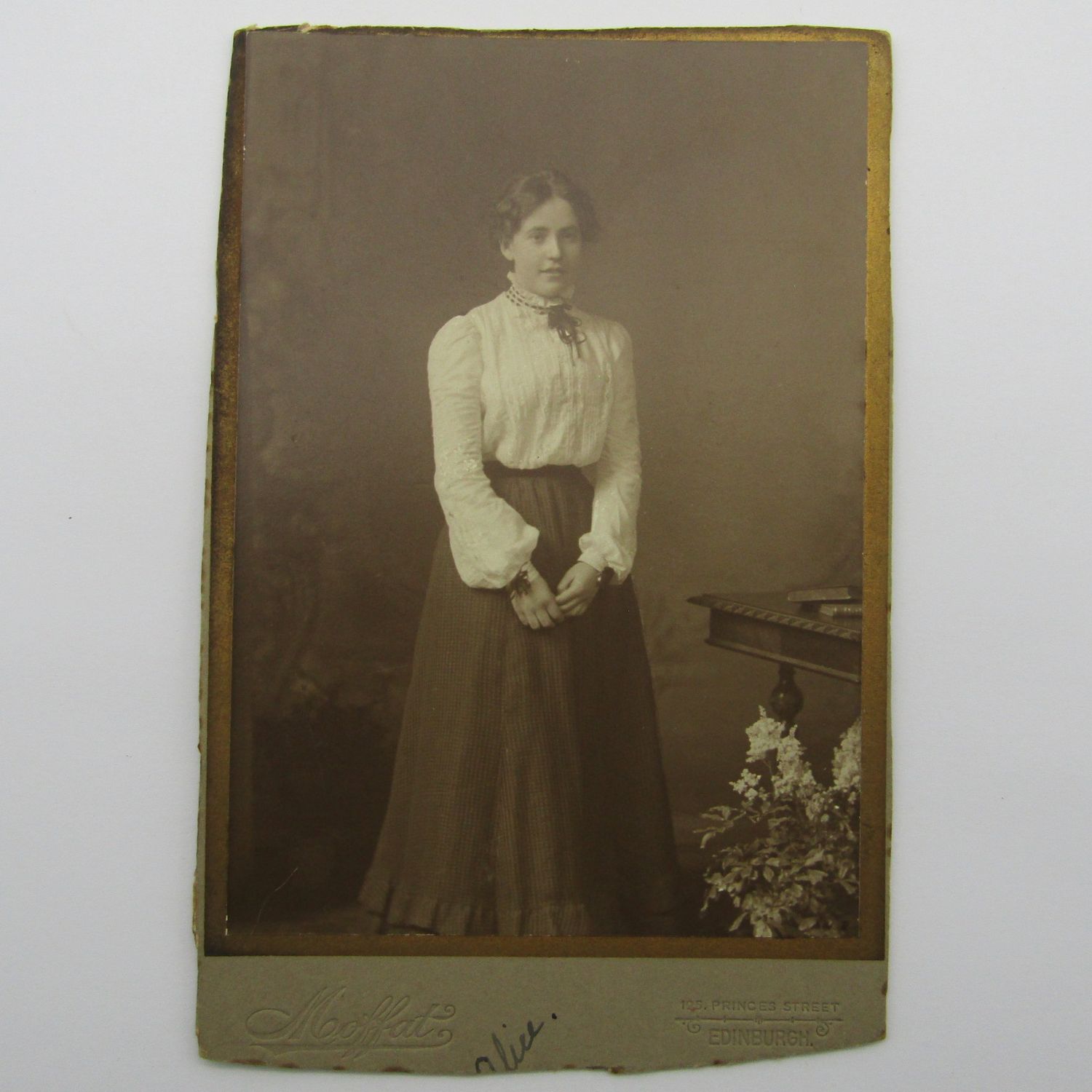 Antique photo of &quot;Alice&quot; taken by Moffat of Edinburgh, Scotland