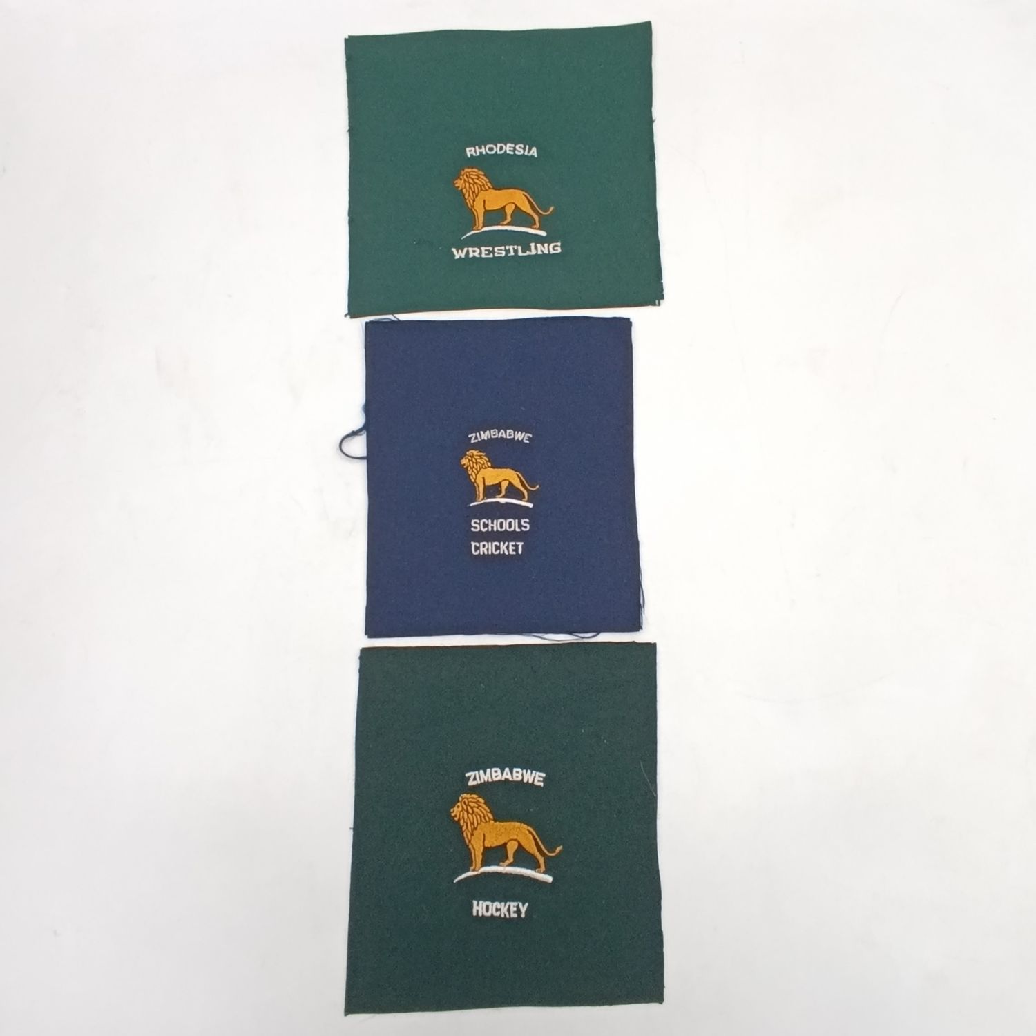 Lot of 3 Rhodesia/Zimbabwe cloth sport badges