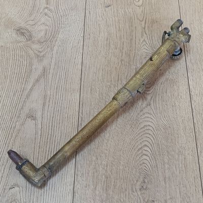 Antique brass cutting torch attachment