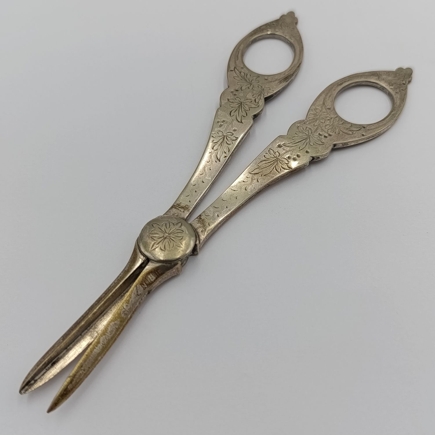 Antique Silver plated grape shears