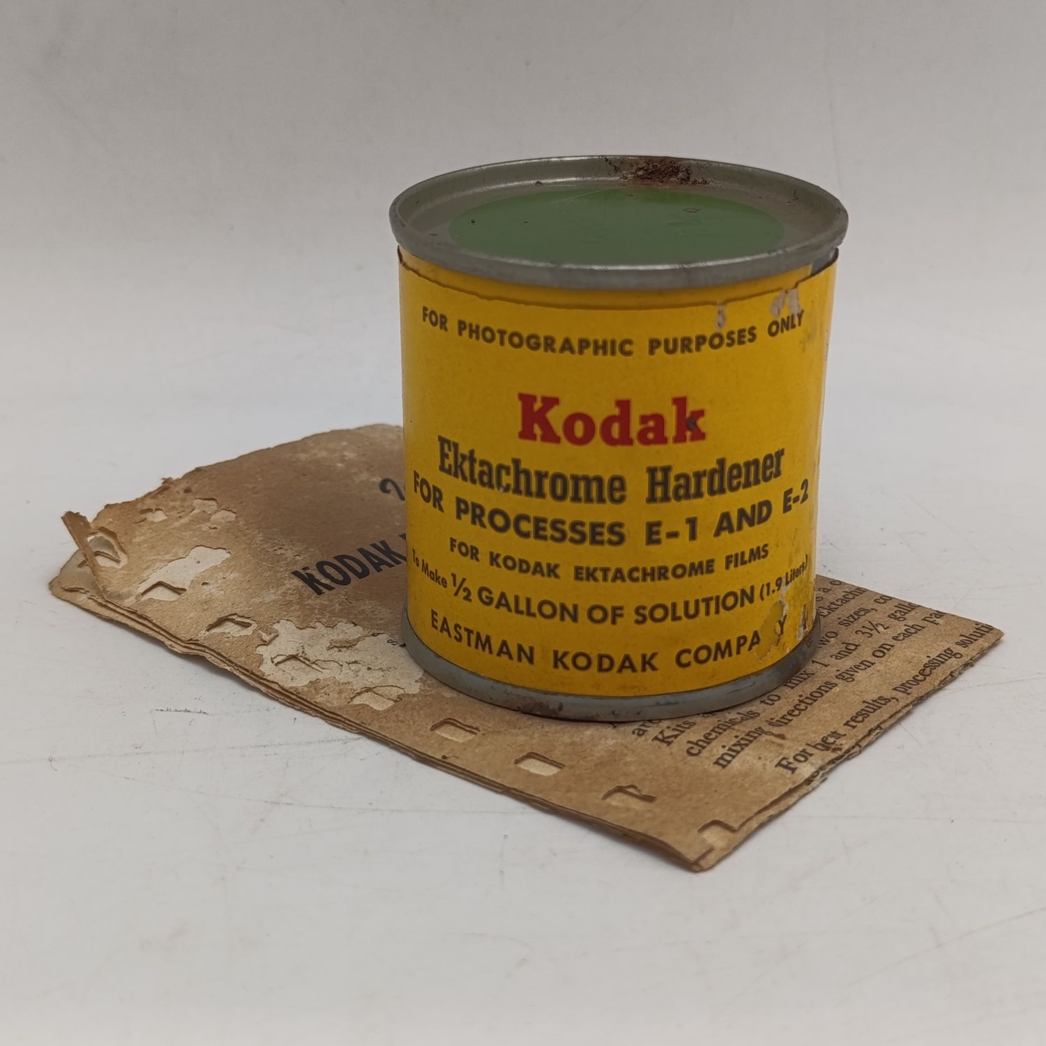 Vintage Kodak Ektachrome Hardener for processes E-1 and E-2 - still sealed
