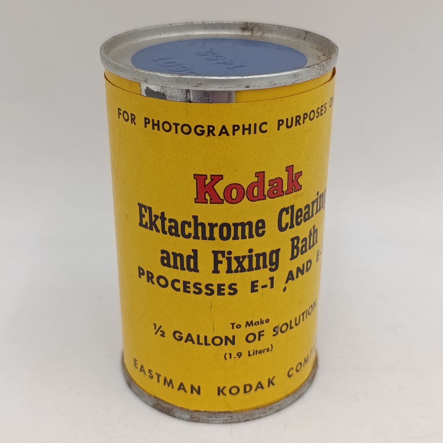 Vintage Kodak Ektachrome clearing and fixing both process E-1 and E-2 tin - still sealed