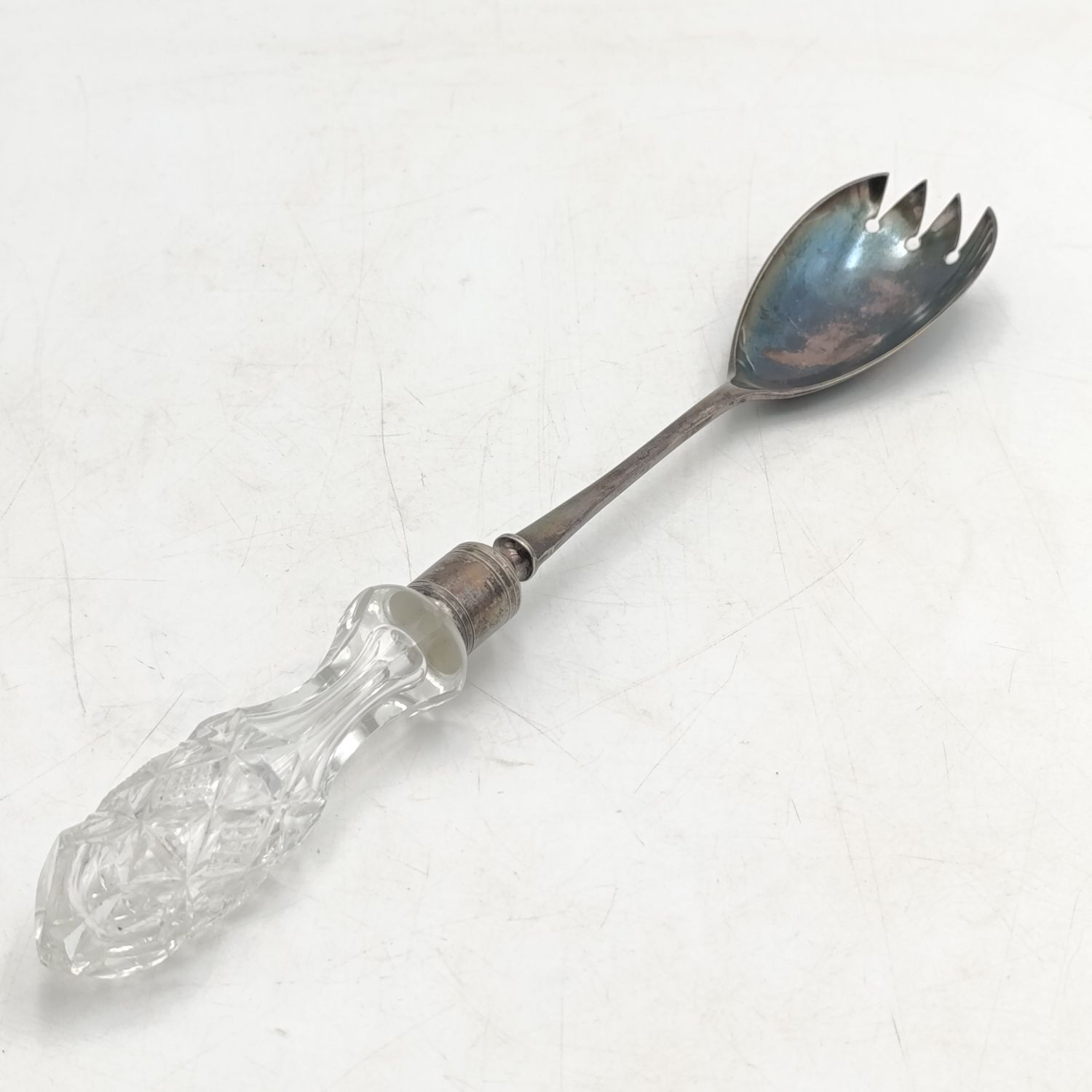 John Sherwood &amp; Sous silverplated salad fork with Beaver mark (made to look like silver lion)