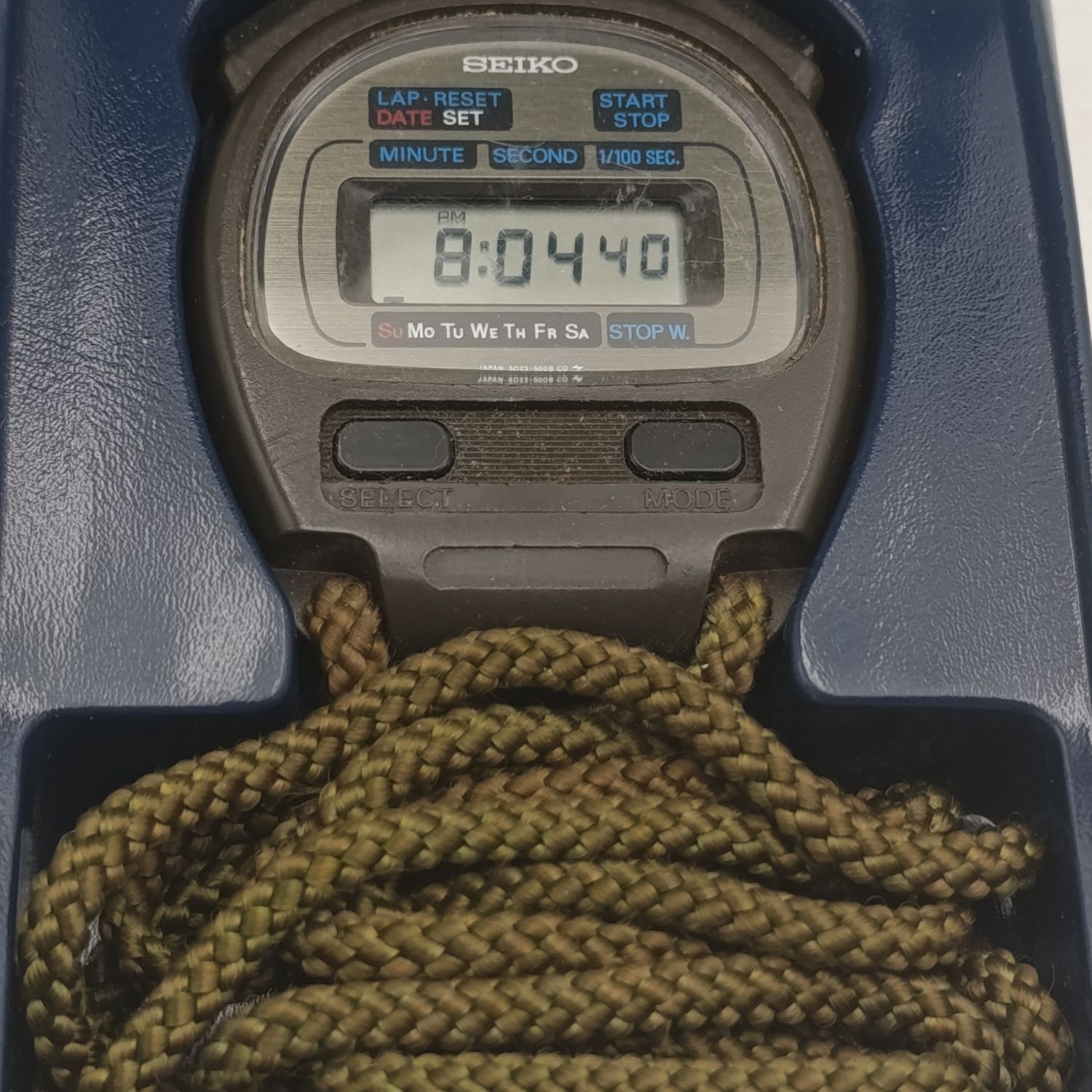 Seiko digital quartz stopwatch 5023-5000 - working - in case