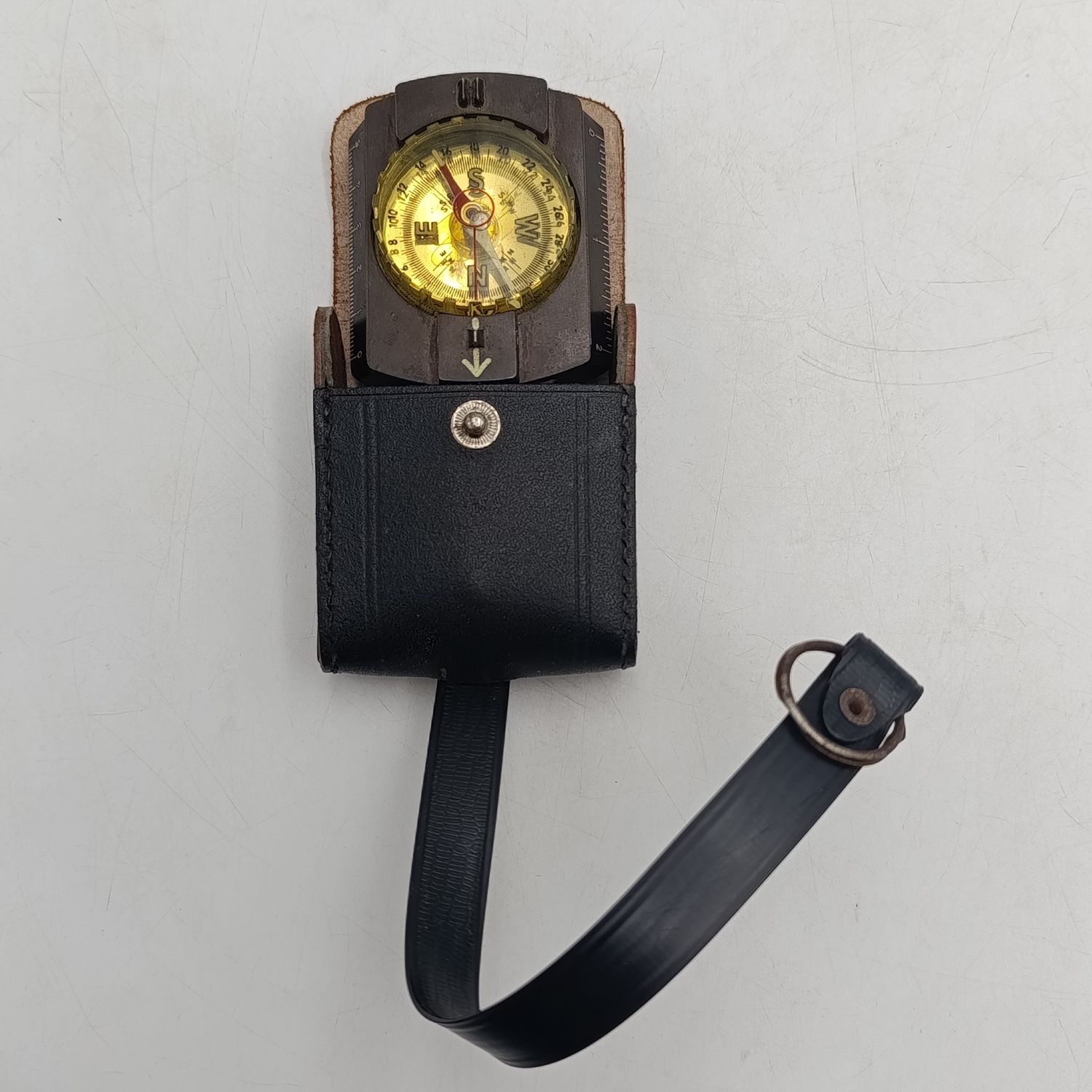Vintage Wilkie Germany Walking compass in pouch