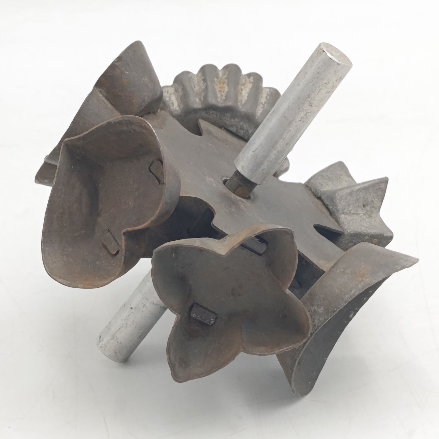 Vintage cookie press - unusual rolling type