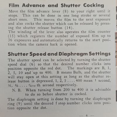 Minolta Super A instruction booklet