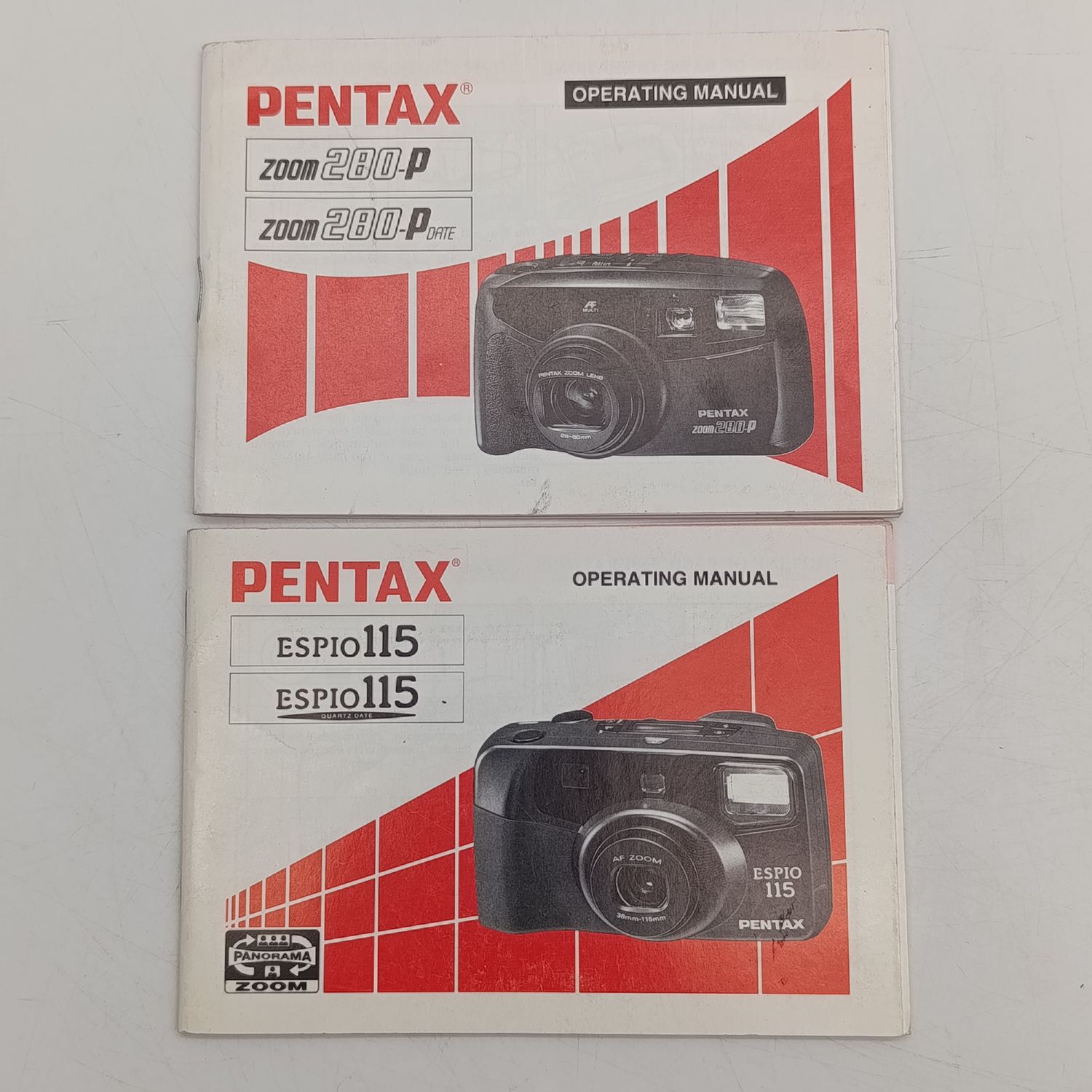 Pair of Pentax booklets - ESP10 115 zoom 280 P