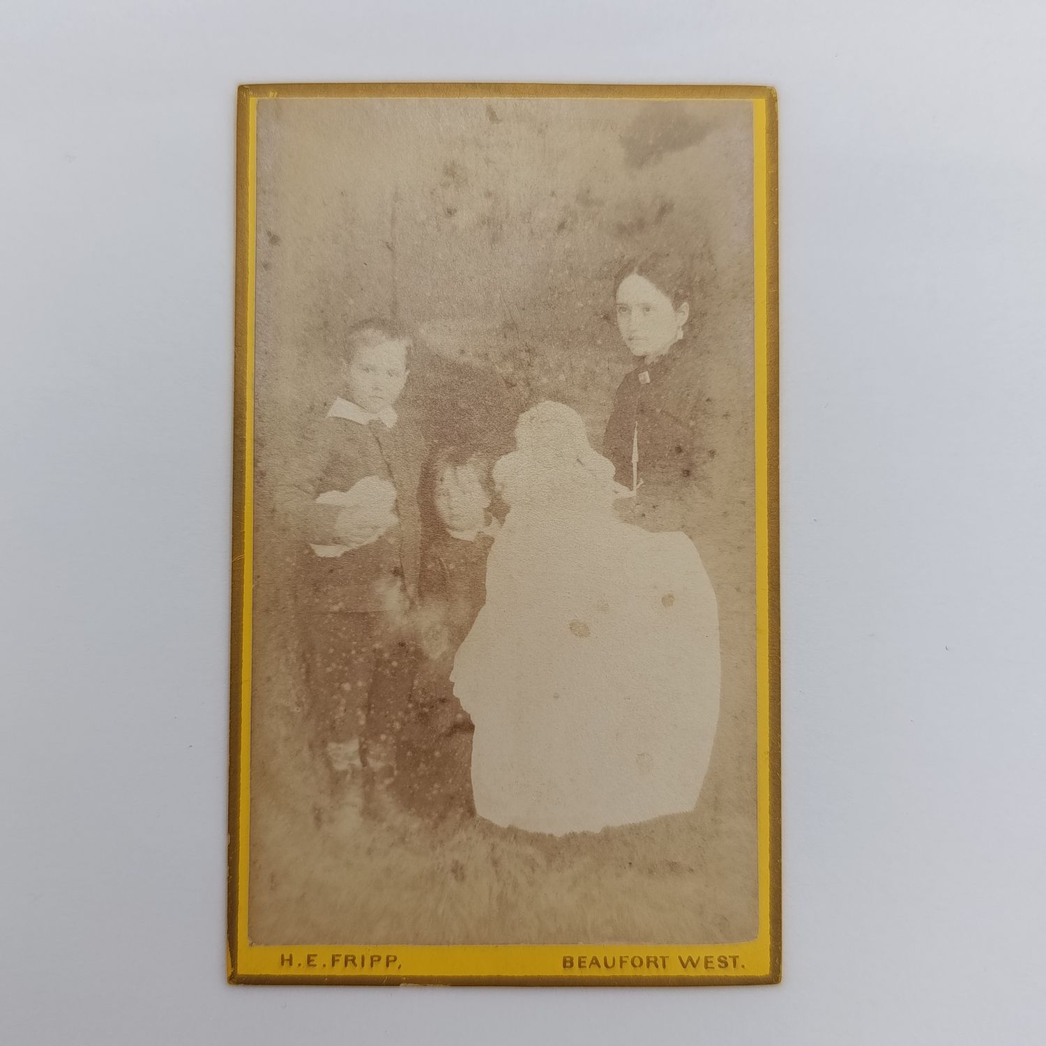 Late 1800&#39;s photo of Mother and 3 children - Taken by HE Fripp of Beaufort West, South Arica