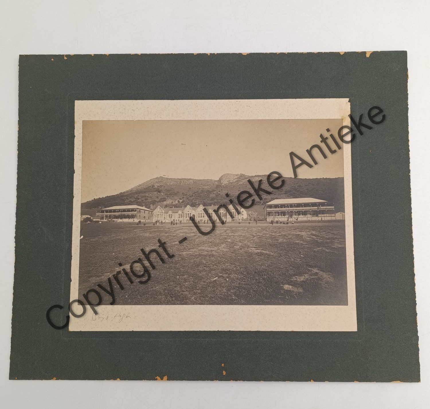 Antique photo of Boys High school in Paarl