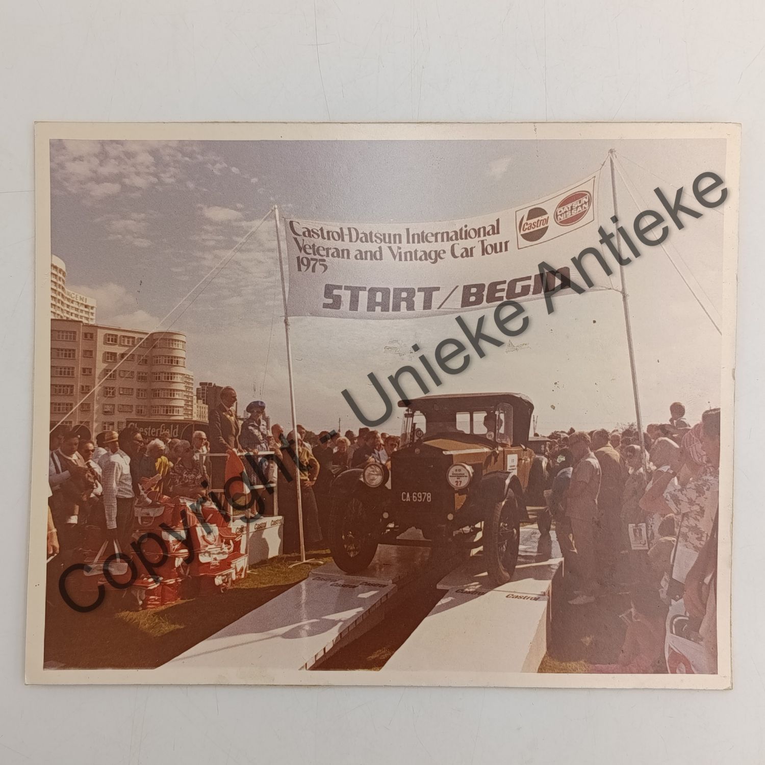 Original color photo - A4 size start of the 1975 castrol Veteran and Vintage Car tour