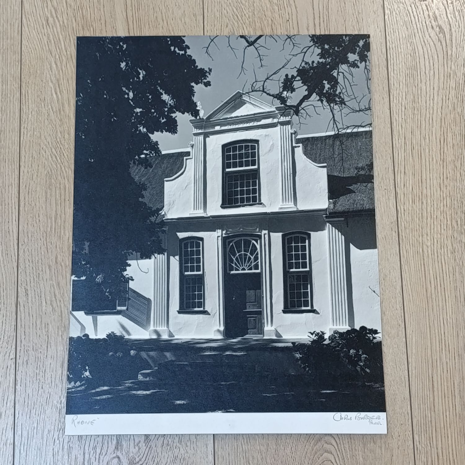Antique photo of Rhone Homestead manor house in Boschendal - circa 1900&#39;s - taken by Chris Burge