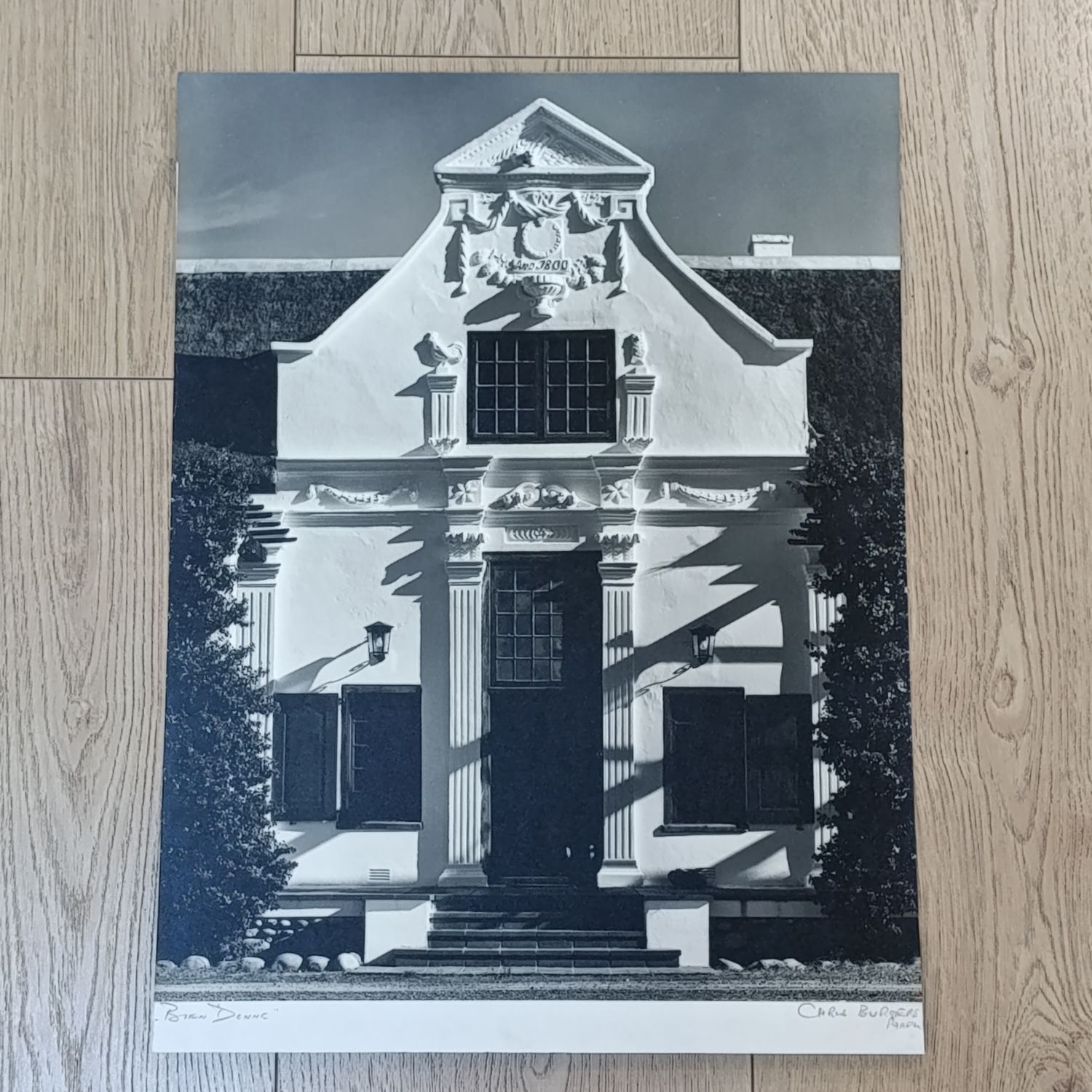 Antique photo of Bien Donne manor house in Groot-Drakenstein - circa 1900&#39;s - taken by Chris Burger
