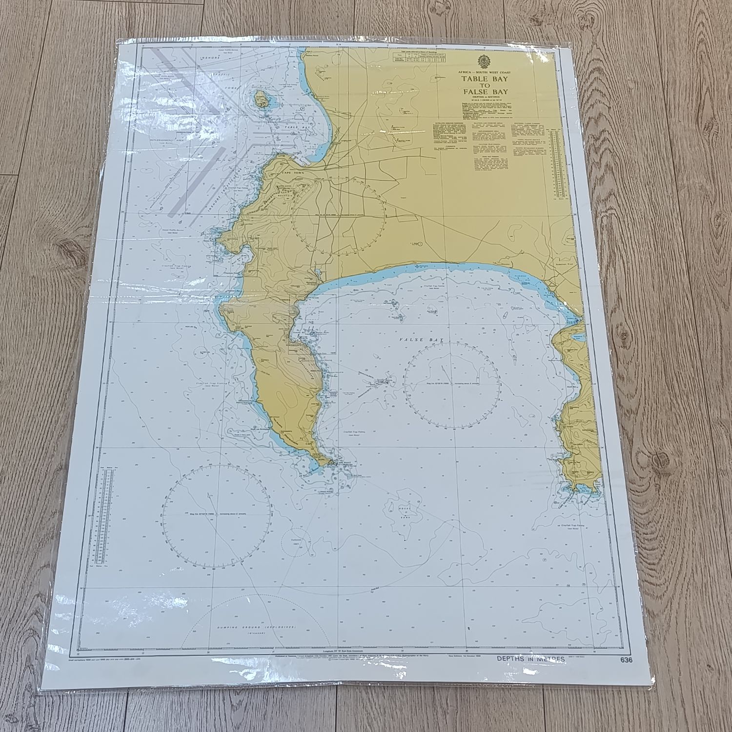 1998 Depth Chart map of Table Bay to False Bay - scale 1:100 000
